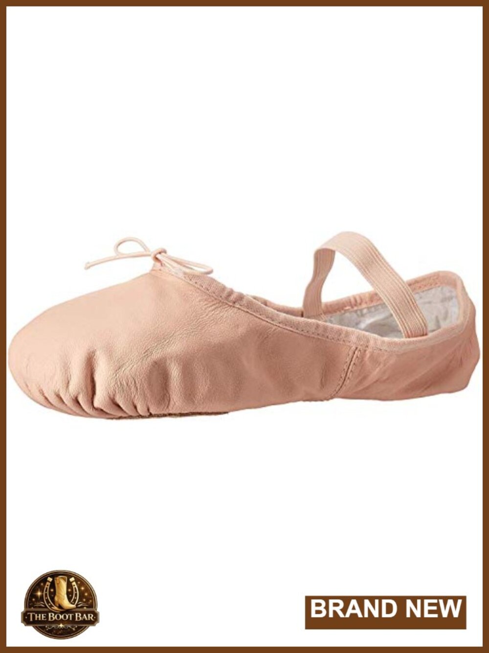 Leather Split Sole Ballet Dance Shoes Full Sole Elastic Slip-On Flats
